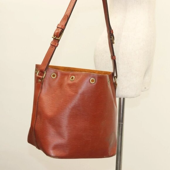 LOUIS VUITTON Epi Petit Noe Shoulder Bag Brown M44103 LV Auth 129526 - Picture 5 of 16